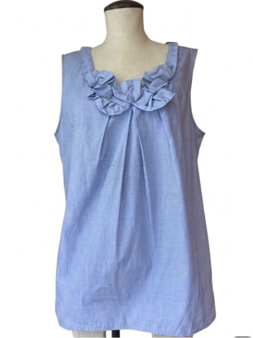 Talbots Blue Sleeveless cotton sleeveless top medium new with tags.